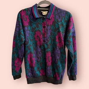 Vintage Season Ticket Floral Sweater Polo